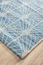 Courtyard Porch Llertis Blue Runner Rug