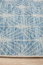 Courtyard Porch Llertis Blue Runner Rug