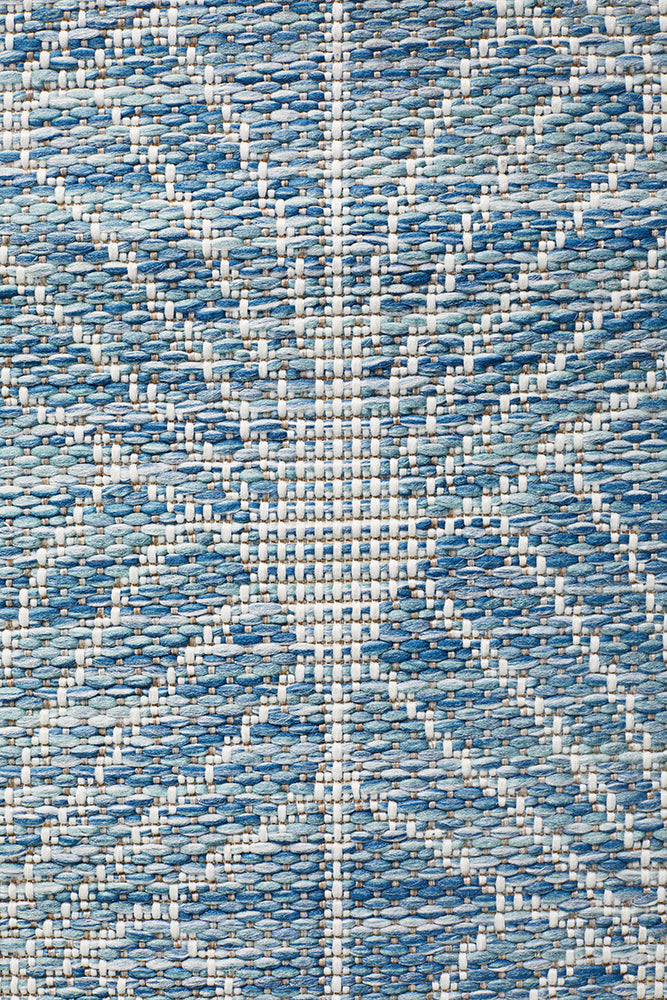 Courtyard Porch Llertis Blue Runner Rug