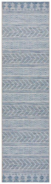 Courtyard Patio Blue Runner Rug
