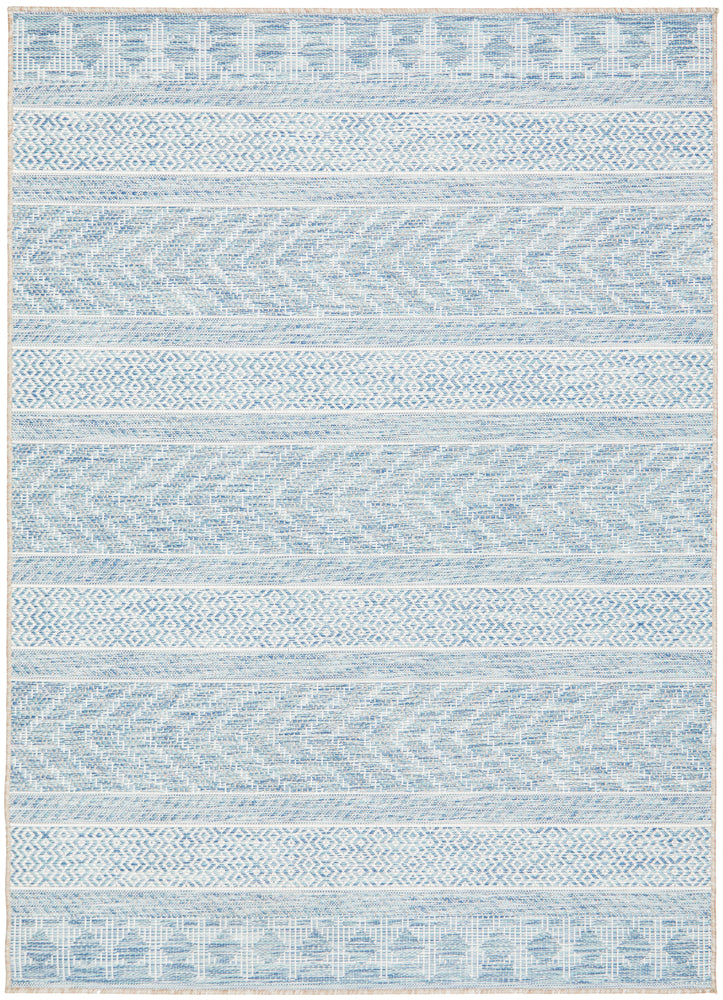 Courtyard Patio Blue Rug