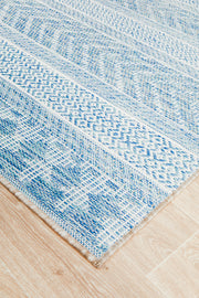 Courtyard Patio Blue Rug