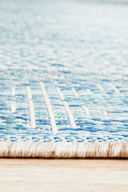 Courtyard Patio Blue Rug