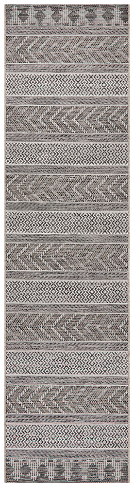 Courtyard Patio Grey Runner Rug