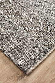 Courtyard Patio Grey Runner Rug