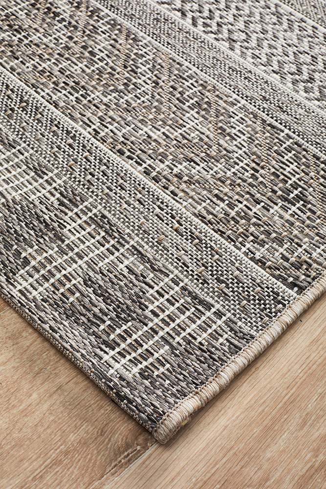 Courtyard Patio Grey Runner Rug