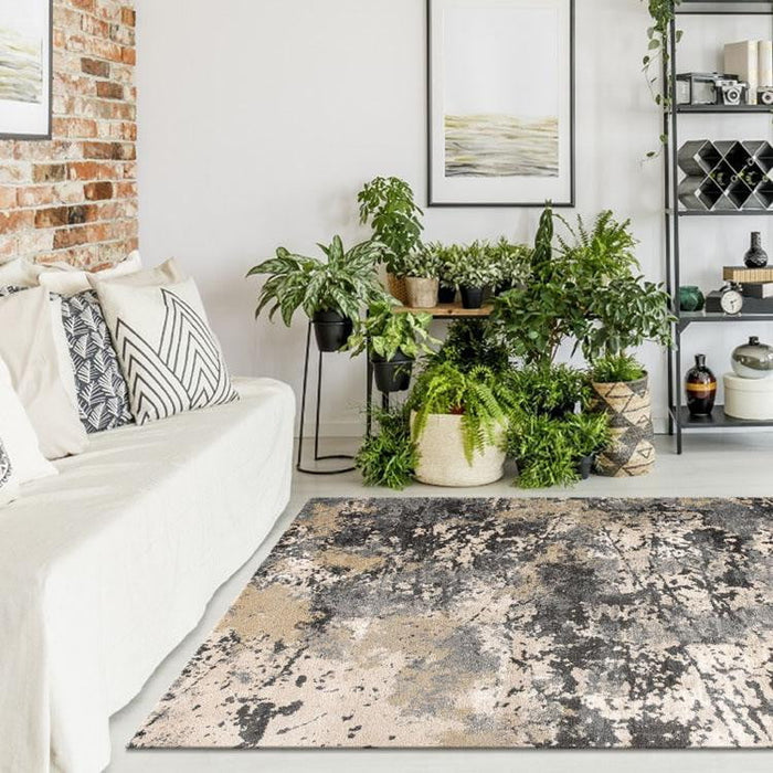 Central Citified Grey Rug
