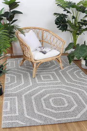 Lacuna Dove Geometric Grey Rug