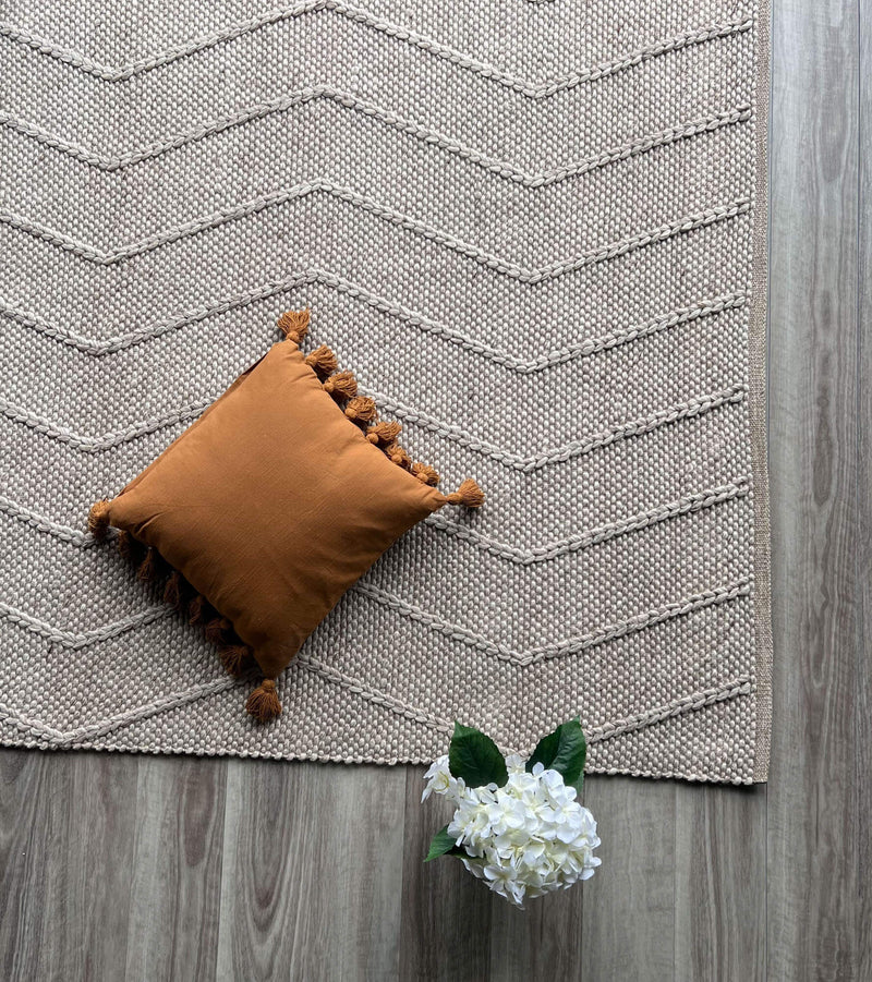Zig Zag Beige Rug