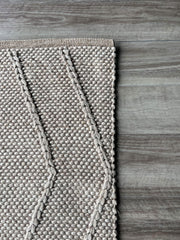 Zig Zag Beige Round Rug