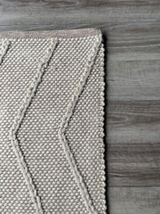 Zig Zag Cream Round Rug