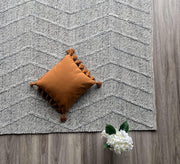 Zig Zag Spotted Grey Rug