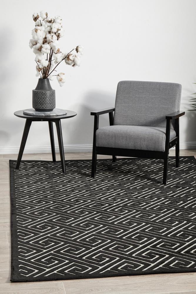 Edfu Truth Black & Gold Rug