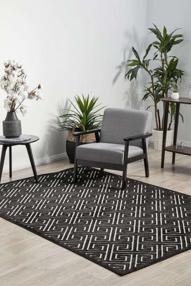 Edfu Truth Black & Gold Rug