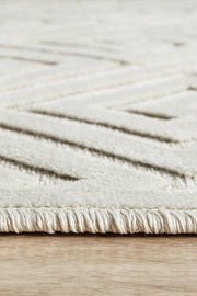 Edfu Truth Natural White Runner Rug