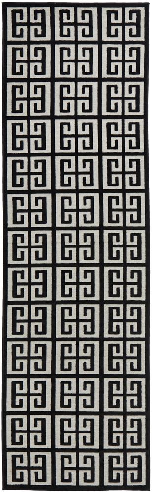 Edfu Maze Black & Gold Rug