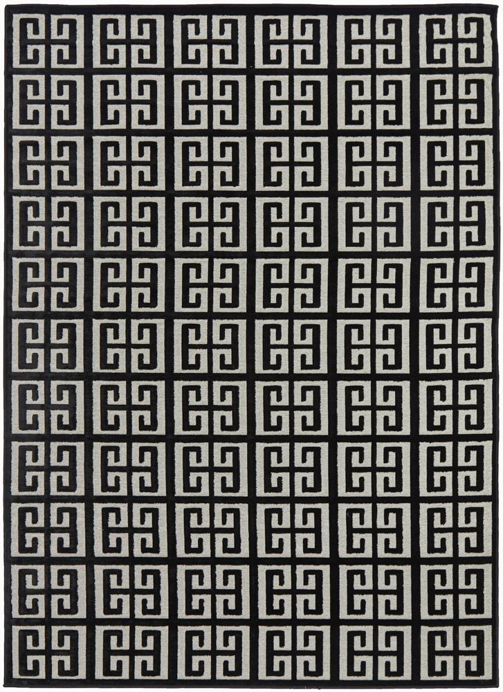 Edfu Maze Black & Gold Rug