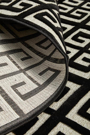 Edfu Maze Black & Gold Rug