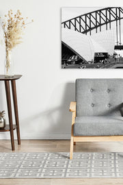 Edfu Maze Silver Runner Rug