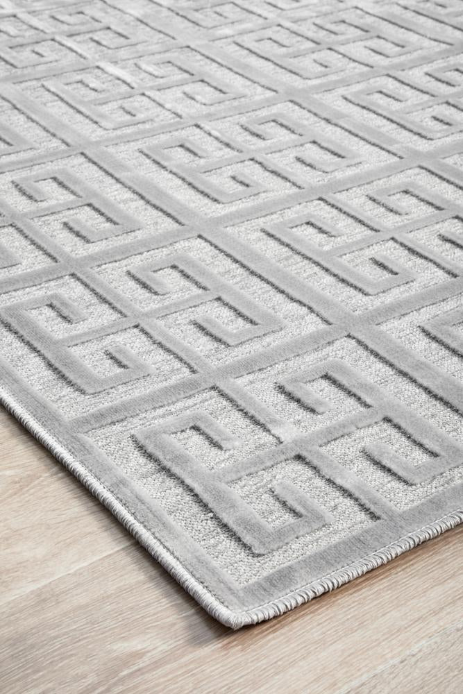 Edfu Maze Silver Rug