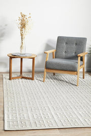 Edfu Maze Natural White Rug