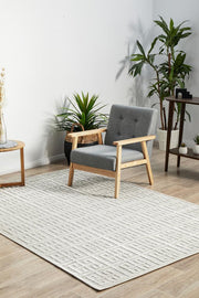 Edfu Maze Natural White Rug