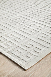 Edfu Maze Natural White Rug