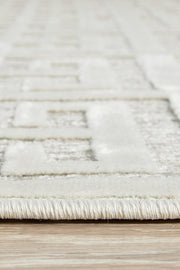 Edfu Maze Natural White Rug