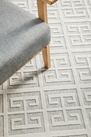 Edfu Maze Natural White Rug