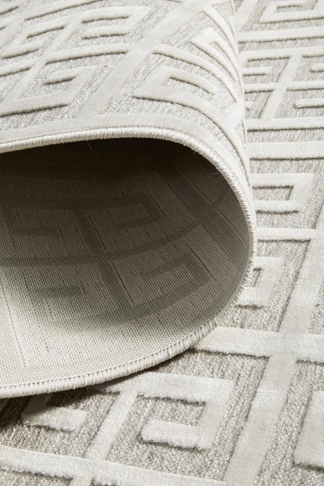 Edfu Maze Natural White Rug