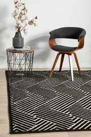 Edfu Theme Black & Gold Rug