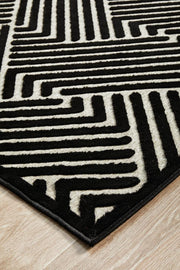 Edfu Theme Black & Gold Rug