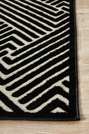 Edfu Theme Black & Gold Rug
