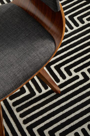 Edfu Theme Black & Gold Rug