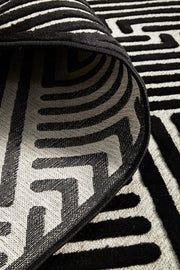 Edfu Theme Black & Gold Rug
