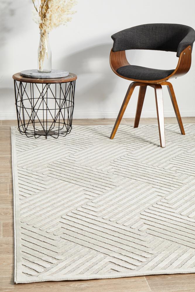 Edfu Theme Natural White Rug