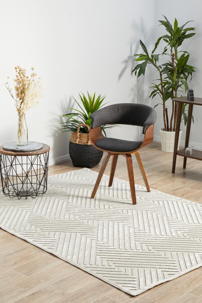 Edfu Theme Natural White Rug