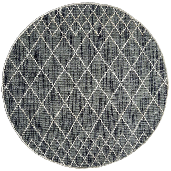 Puzzle Dark Grey Round Rug