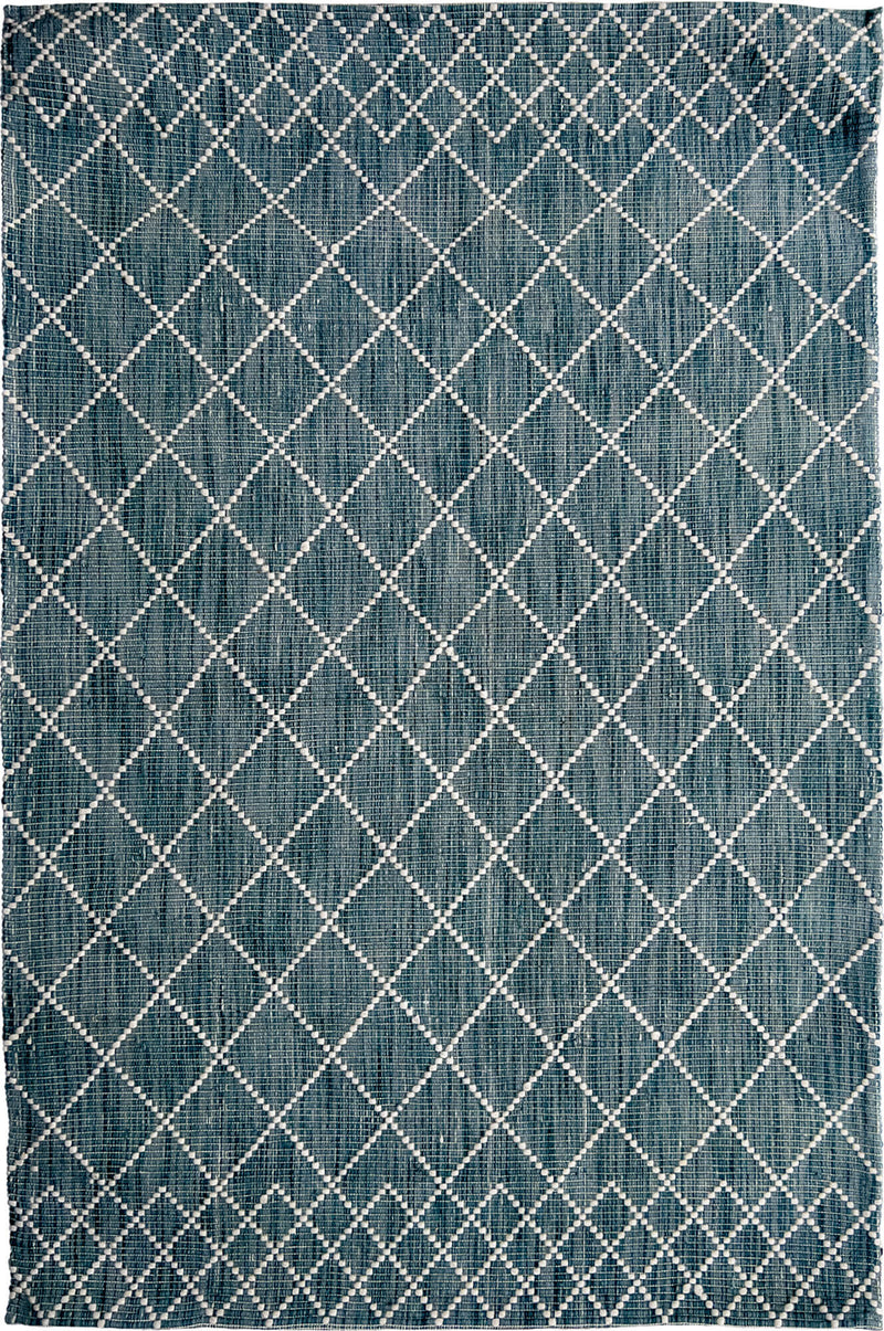 Puzzle Teal Rug