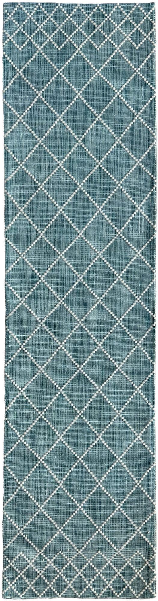 Puzzle Teal Rug