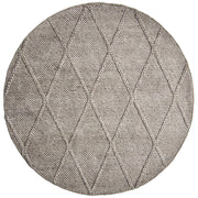 OmbreWool Coast Diamond Beige Round Rug