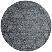 OmbreWool Coast Diamond Dark Grey Round Rug