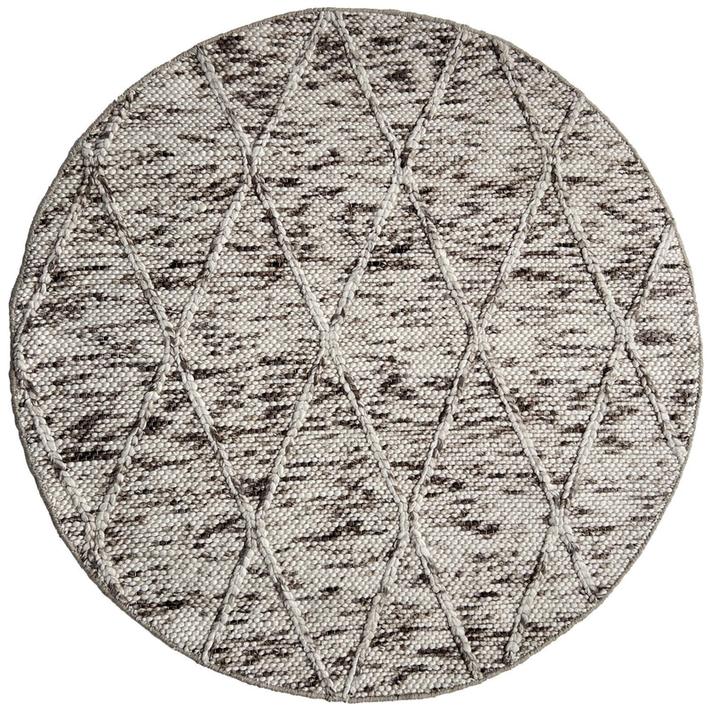 OmbreWool Coast Diamond Natural Round Rug