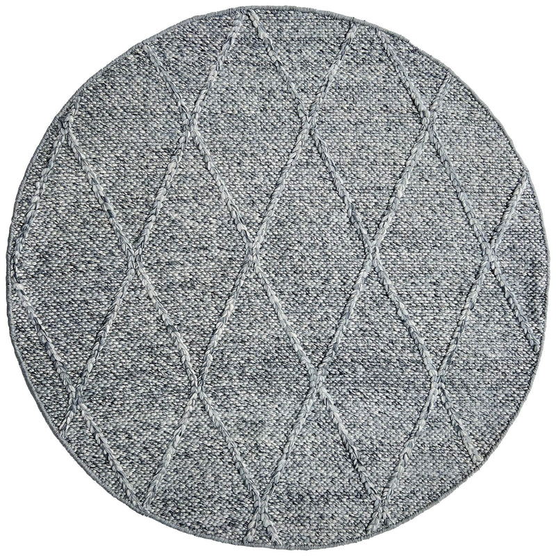 OmbreWool Coast Diamond Spotted Grey Round Rug