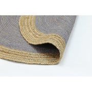 Hampton Solid Centre Taupe Jute Rug