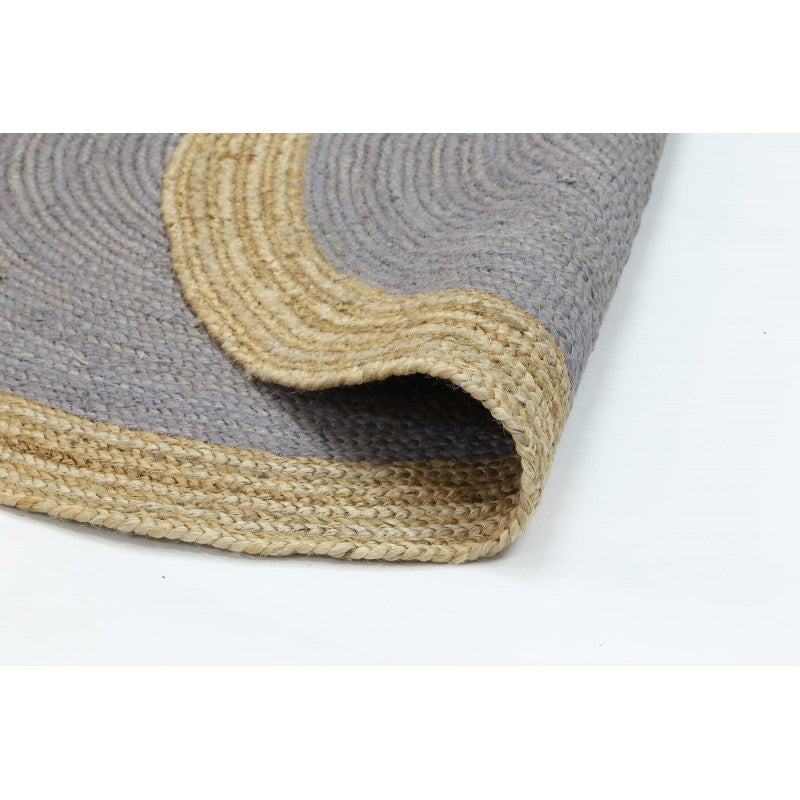 Hampton Solid Centre Taupe Jute Rug