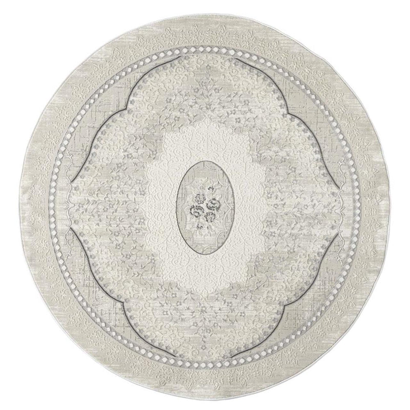 Passion Frenzy Grey Round Rug