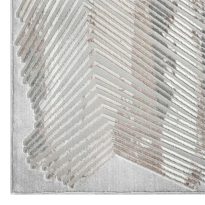 Passion Deliberate Beige Grey Runner Rug