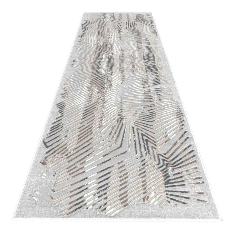 Passion Deliberate Beige Grey Runner Rug
