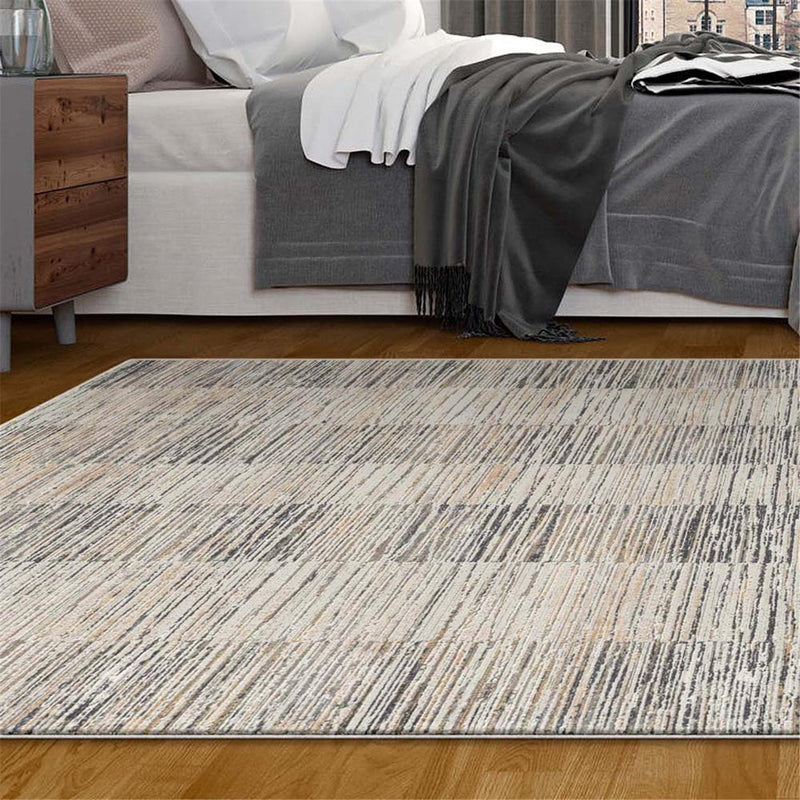 Aria Strip Light Grey Rug